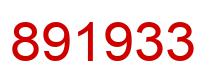 Number 891933 red image