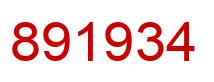 Número 891934 imagen rojo