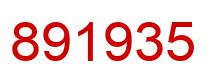 Number 891935 red image