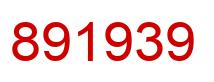 Number 891939 red image