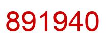 Number 891940 red image