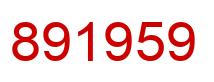 Número 891959 imagen rojo