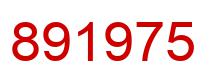 Number 891975 red image