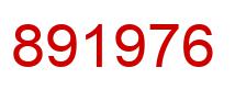 Number 891976 red image