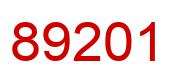 Number 89201 red image