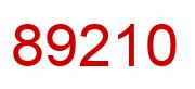 Number 89210 red image