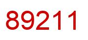 Number 89211 red image
