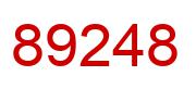 Number 89248 red image