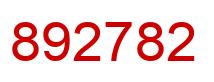 Number 892782 red image
