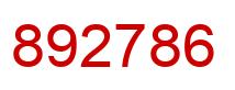 Número 892786 imagen rojo