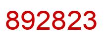 Number 892823 red image