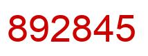 Número 892845 imagen rojo