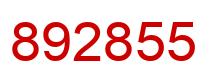 Number 892855 red image
