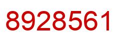 Number 8928561 red image