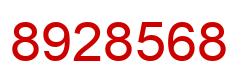 Number 8928568 red image