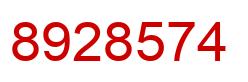 Number 8928574 red image