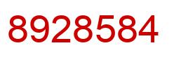 Número 8928584 imagen rojo