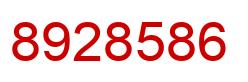 Número 8928586 imagen rojo