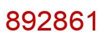 Number 892861 red image
