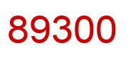 Number 89300 red image