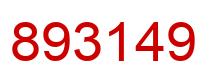 Number 893149 red image