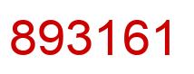 Number 893161 red image