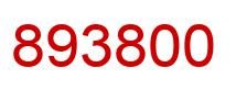 Number 893800 red image
