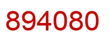 Number 894080 red image
