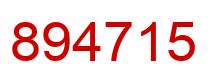 Número 894715 imagen rojo