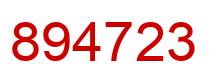 Number 894723 red image