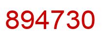 Número 894730 imagen rojo