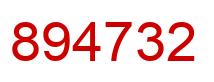 Número 894732 imagen rojo
