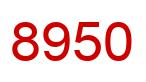 Number 8950 red image