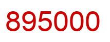Number 895000 red image