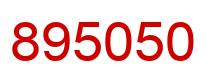 Number 895050 red image