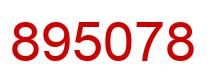 Number 895078 red image