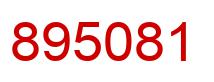 Number 895081 red image