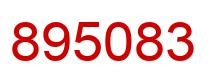 Number 895083 red image