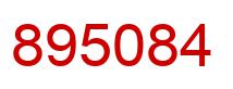Number 895084 red image