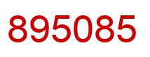 Number 895085 red image