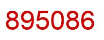 Number 895086 red image