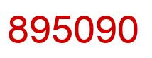Number 895090 red image