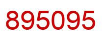 Number 895095 red image