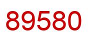 Number 89580 red image