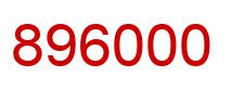 Number 896000 red image