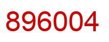 Number 896004 red image