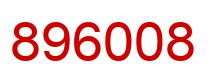 Number 896008 red image
