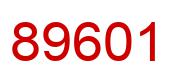 Number 89601 red image