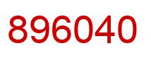 Number 896040 red image