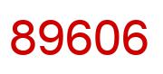 Number 89606 red image